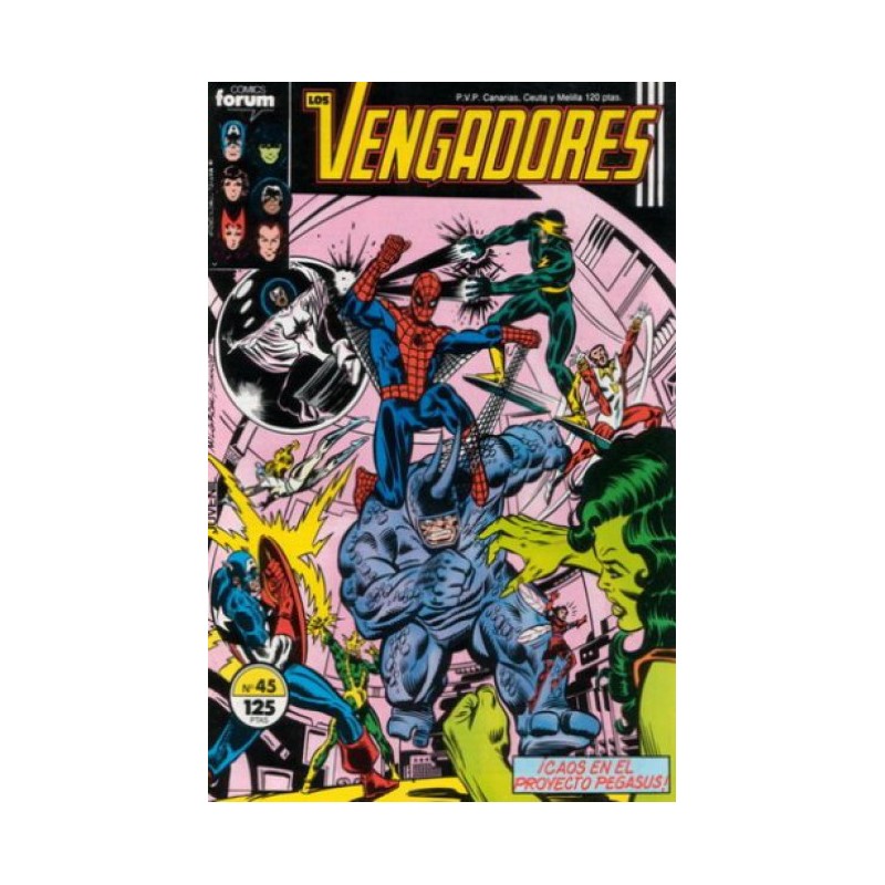 LOS VENGADORES VOL.1 Nº 45 ¡ CAOS EN EL PROYECTO PEGASUS ¡ ED.FORUM