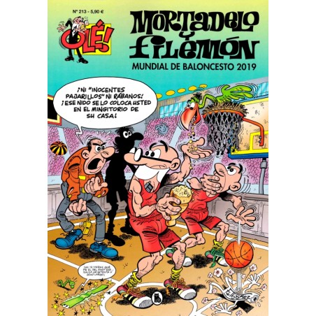 COLECCION OLE nº 213 MORTADELO Y FILEMON : MUNDIAL DE BALONCESTO 2019
