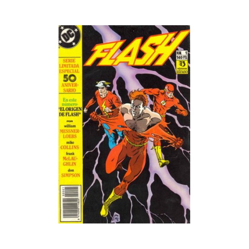 FLASH 50 ANIVERSARIO COL.COMPLETA , 5 COMIC-BOOKS , ED.ZINCO