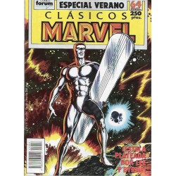 CLASICOS MARVEL ESPECIALES : CAPITAN AMERICA DE JIM STERANKO, DAREDEVIL DE ROY THOMAS Y BARRY WINDSOR SMITH,LA COSA CONTRA NAMOR DE JOHN BUSCEMA ,LOS VENGADORES LA LLEGADA DE LA VISION ,ESTELA PLATEADA DE BYRNE Y STAN LEE Y WARLOCK DE JIM STARLIN