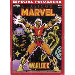 CLASICOS MARVEL ESPECIALES : CAPITAN AMERICA DE JIM STERANKO, DAREDEVIL DE ROY THOMAS Y BARRY WINDSOR SMITH,LA COSA CONTRA NAMOR DE JOHN BUSCEMA ,LOS VENGADORES LA LLEGADA DE LA VISION ,ESTELA PLATEADA DE BYRNE Y STAN LEE Y WARLOCK DE JIM STARLIN