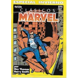 CLASICOS MARVEL ESPECIALES : CAPITAN AMERICA DE JIM STERANKO, DAREDEVIL DE ROY THOMAS Y BARRY WINDSOR SMITH,LA COSA CONTRA NAMOR DE JOHN BUSCEMA ,LOS VENGADORES LA LLEGADA DE LA VISION ,ESTELA PLATEADA DE BYRNE Y STAN LEE Y WARLOCK DE JIM STARLIN
