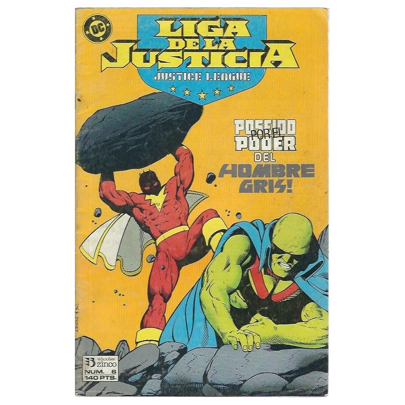 LIGA DE LA JUSTICIA Nº 6 ED.ZINCO , POSEIDO POR L PODER DEL HOMBRE GRIS