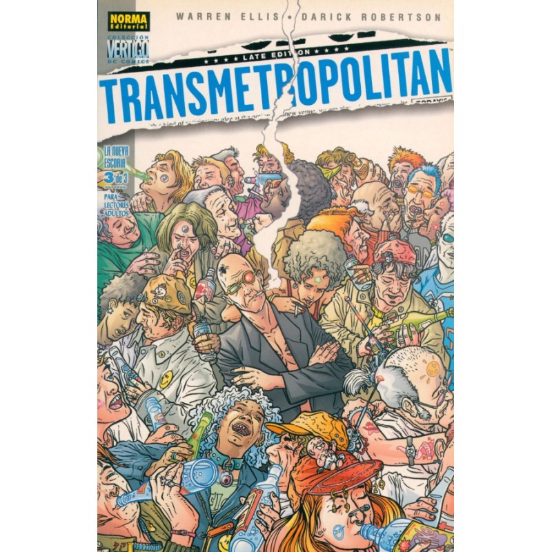 TRANSMETROPOLITAN COL.COMPLETA POR WARREN ELLIS , COL.VERTIGO NORMA EDITORIAL