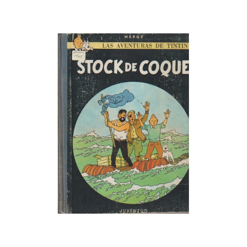 TINTIN STOCK DE TOQUE 2ª EDICION AÑO 1965 EDICION CON LOMO DE TELA