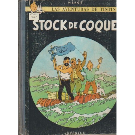 TINTIN STOCK DE TOQUE 2ª EDICION AÑO 1965 EDICION CON LOMO DE TELA