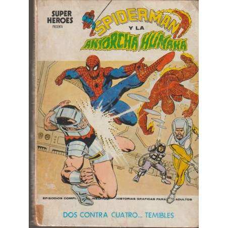 SUPER HEROES PRESENTA Nº 2 ED.VERTICE VOL.1 SPIDERMAN Y LA ANTORCHA HUMANA : DOS CONTRA CUATRO  ... TEMIBLES