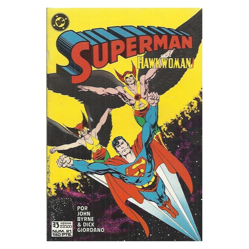 SUPERMAN VOL.2 Nº 21 CON HAWKMAN Y HAWKWOMAN