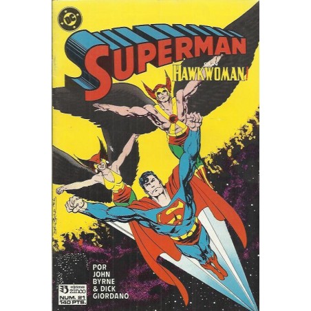 SUPERMAN VOL.2 Nº 21 CON HAWKMAN Y HAWKWOMAN