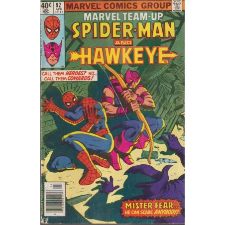 MARVEL TEAM-UP Nº 92 SPIDERMAN AND HAWKEYE