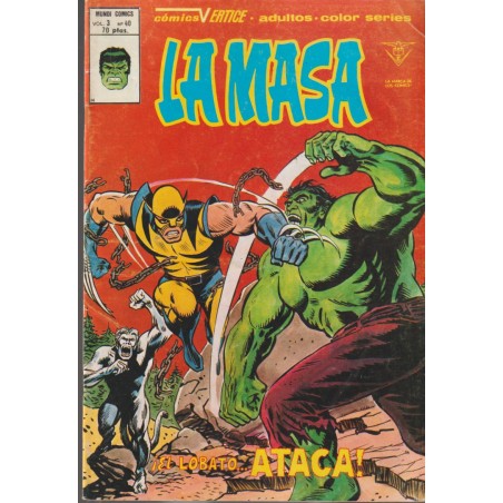 LA MASA VOL.3 ED.VERTICE COL.COMPLETA Nº 1 AL 42 , CON LA PRIMERA APARICION DE LOBEZNO EN COLOR EN ESPAÑA ¡¡