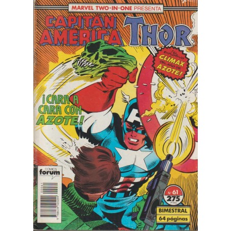 CAPITAN AMERICA Nº 61 ED.FORUM VOL.1 ¡ CARA A CARA CON EL AZOTE ¡