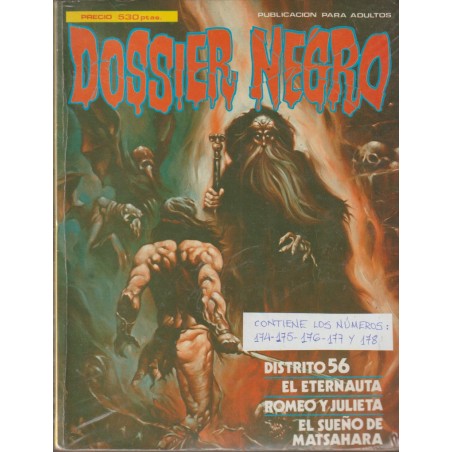 dossier negro nº 174 a 178 en un retapado