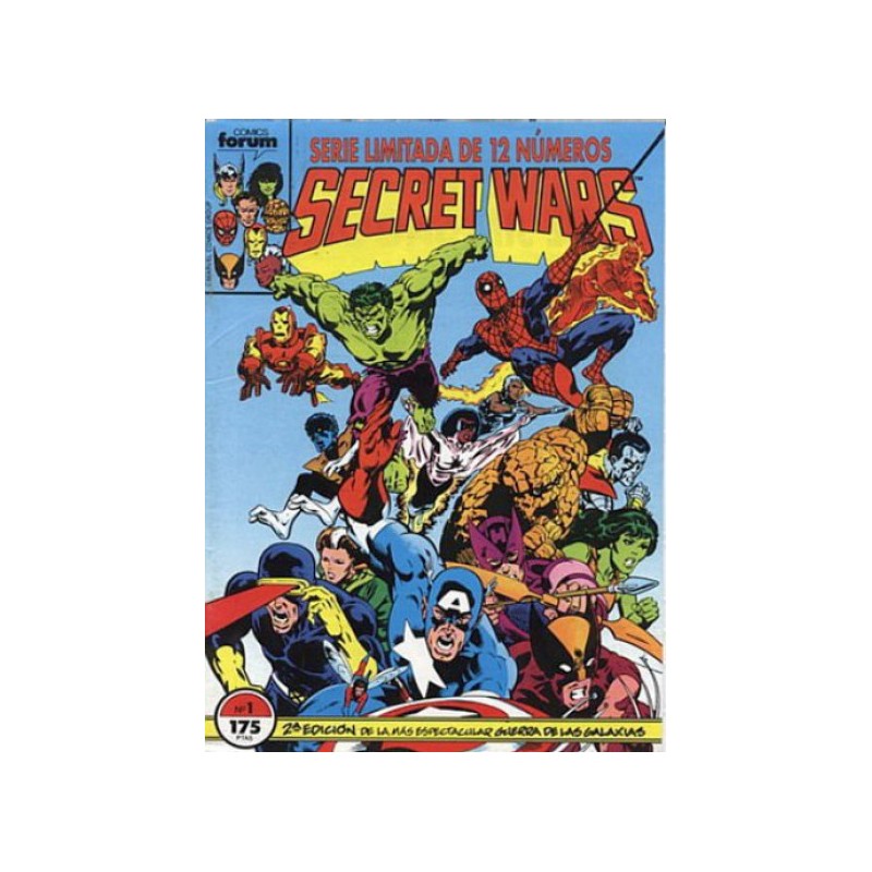 SECRET WARS I COL.COMPLETA 1 AL 12 , ED.FORUM ( Nº 1,2 ,11 Y 12 , 2ª EPOCA )