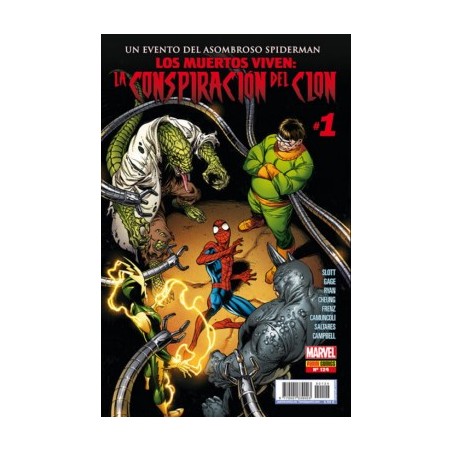 EL ASOMBROSO SPIDERMAN VOL.7 Nº 124 AL 129 SAGA LOS MUERTOS VIVEN : LA CONSPIRACION DEL CLON COMPLETA  1 AL 5 MAS PROLOGO Y OMEGA