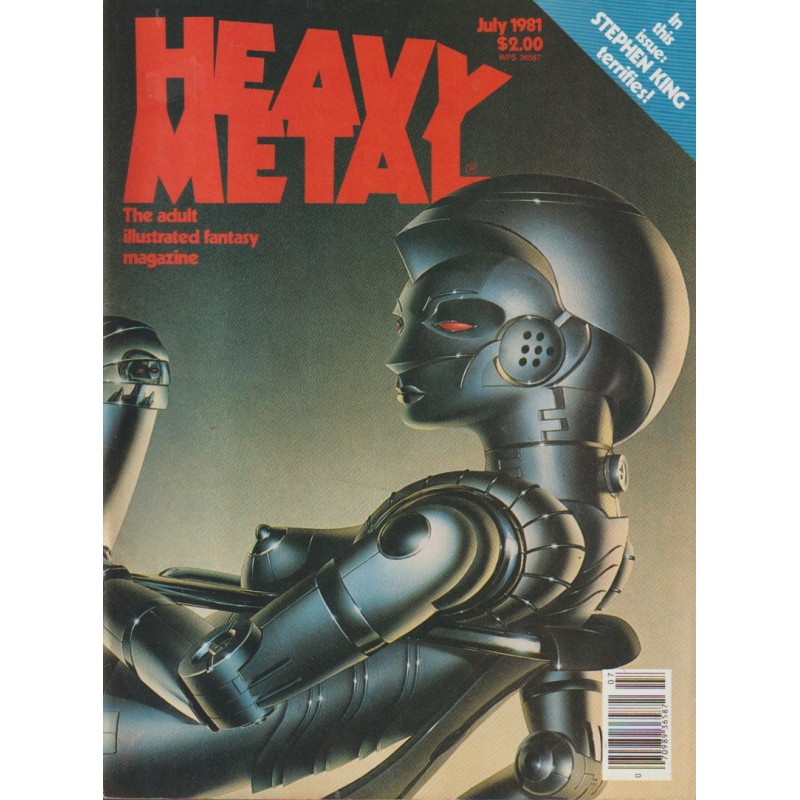 HEAVY METAL AÑO 1981 , USA , INGLES ,LOTE DE 10 REVISTA DE COMICS DE 12