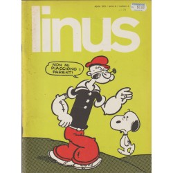 LINUS AÑO 9 NUMEROS 1,2,4,5 Y 7  ,AÑO DE PUBLICACION 1971 , ITALIANO
