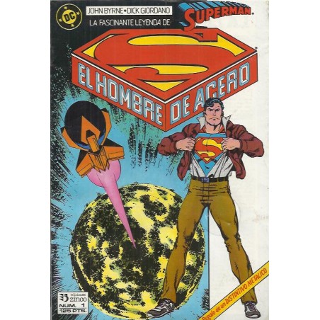 SUPERMAN EL HOMBRE DE ACERO DE JOHN BYRNE EDICIONES ZINCO Nº 1 AL 5, COL.COMPLETA