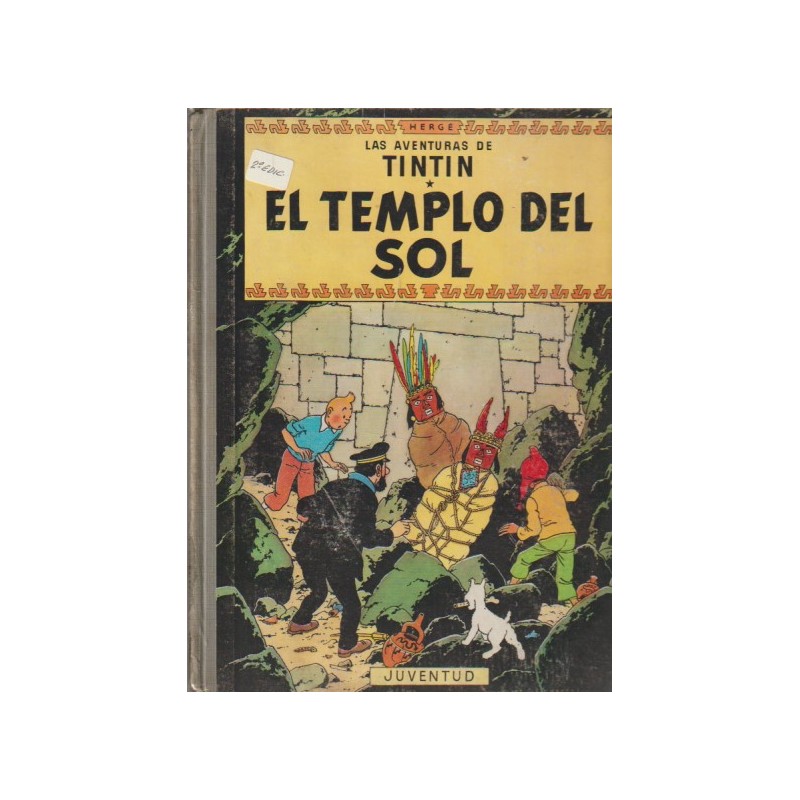 TINTIN EDICION CON LOMO DE TELA LAS 7 BOLAS DE CRISTAL 2ª EDICION 1967 Y EL TEMPLO DEL SOL 2ª EDICION 1961