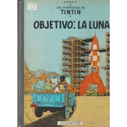 TINTIN EDICION CON LOMO DE TELA OBJETIVO LA LUNA 4ª EDICION 1967