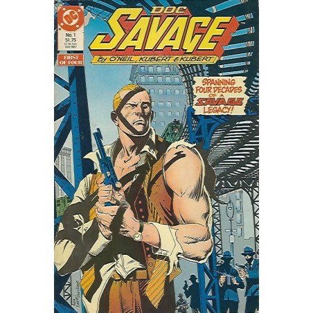 DOC SAVAGE BY DENNIS O'NEIL , KUBERT & KUBERT, COMPLETA 4 COMIC-BOOKS , USA,INGLES