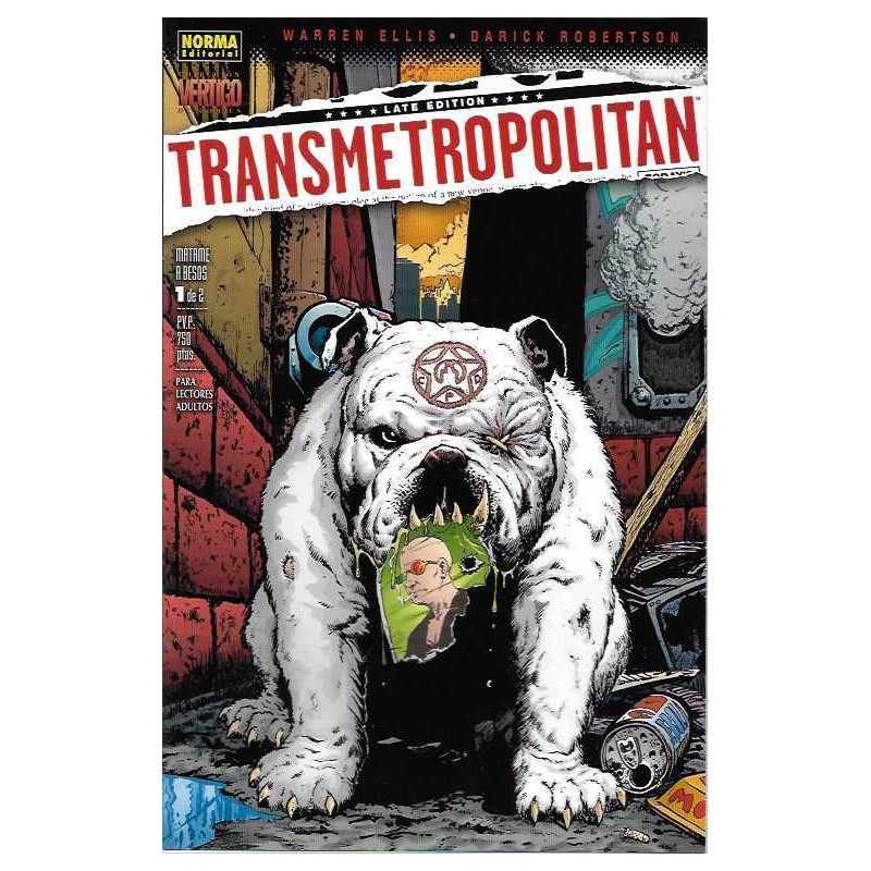 COLECCION VERTIGO Nº 124 Y 126 TRANSMETROPOLITAN MATAME A BESOS , COMPLETA 2 TOMOS , NUMEROS 9 AL 12 USA