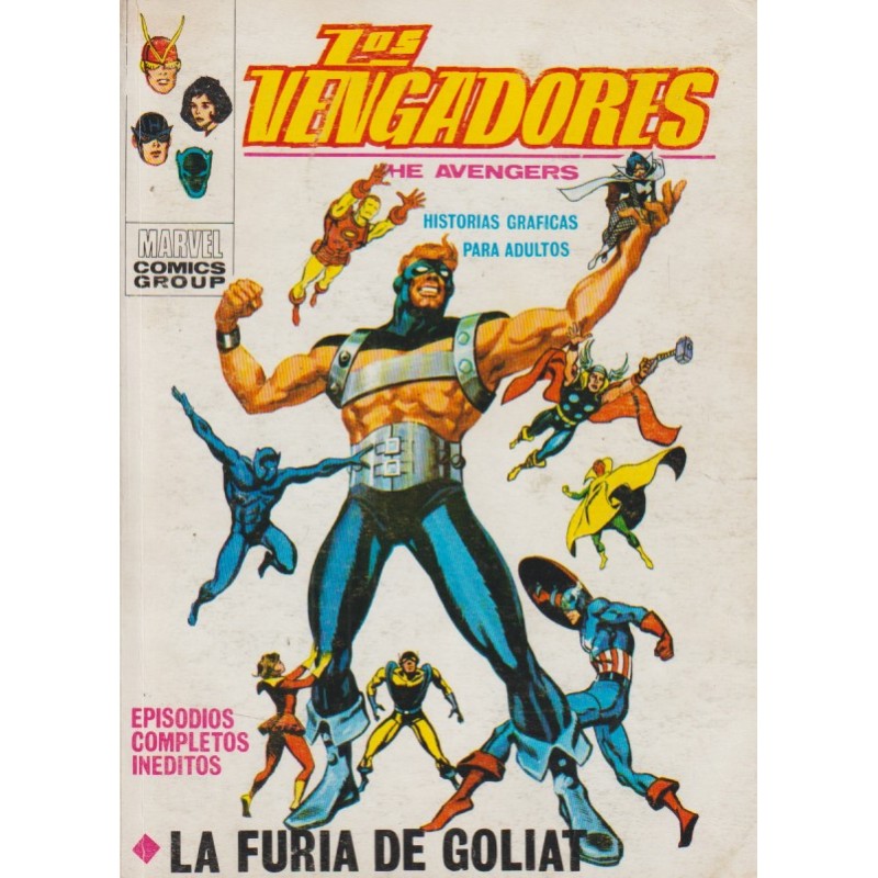 LOS VENGADORES ED.VERTICE VOL.1 Nº 29 LA FURIA DE GOLIAT