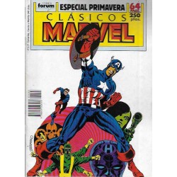 CLASICOS MARVEL ESPECIALES : CAPITAN AMERICA DE JIM STERANKO, DAREDEVIL DE ROY THOMAS Y BARRY WINDSOR SMITH,LA COSA CONTRA NAMOR DE JOHN BUSCEMA ,LOS VENGADORES LA LLEGADA DE LA VISION ,ESTELA PLATEADA DE BYRNE Y STAN LEE Y WARLOCK DE JIM STARLIN