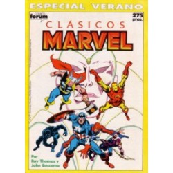 CLASICOS MARVEL ESPECIALES : CAPITAN AMERICA DE JIM STERANKO, DAREDEVIL DE ROY THOMAS Y BARRY WINDSOR SMITH,LA COSA CONTRA NAMOR DE JOHN BUSCEMA ,LOS VENGADORES LA LLEGADA DE LA VISION ,ESTELA PLATEADA DE BYRNE Y STAN LEE Y WARLOCK DE JIM STARLIN