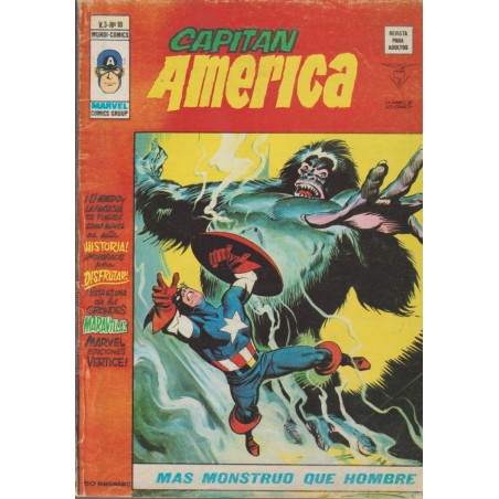 CAPITAN AMERICA ED.VERTICE VOL.3 Nº 18 MAS MONSTRUO QUE HOMBRE