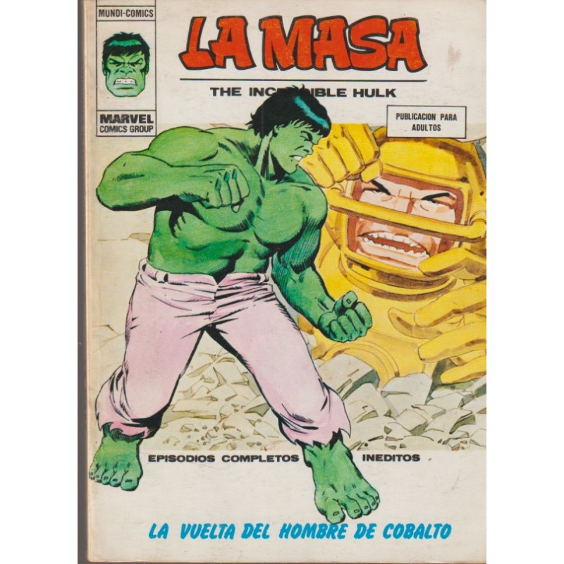 LA MASA ED.VERTICE VOL.1 Nº 35 LA VUELTA DEL HOMBRE DE COBALTO