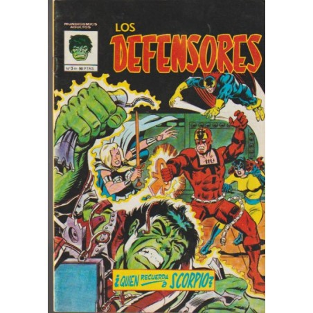 LOS DEFENSORES ED.VERTICE Nº 2 AL 5 ¿ QUIEN RECUERDA A ESCORPIO ?,EL SINIESTRO SALVADOR Y SCORPIO DEBE MORIR