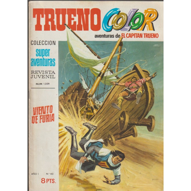 TRUENO COLOR 1º EPOCA EDITORIAL BRUGUERA  n. 43 VIENTO DE FURIA