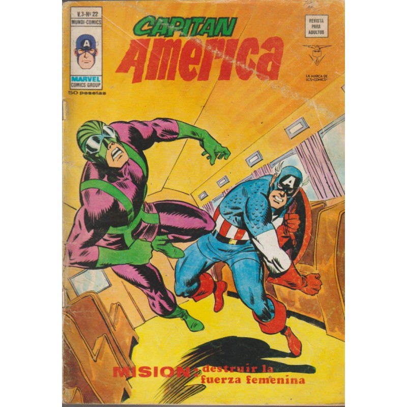 CAPITAN AMERICA ED.VERTICE VOL.3 Nº 22 MISION : DESTRUIR LA FUERZA FEMENINA