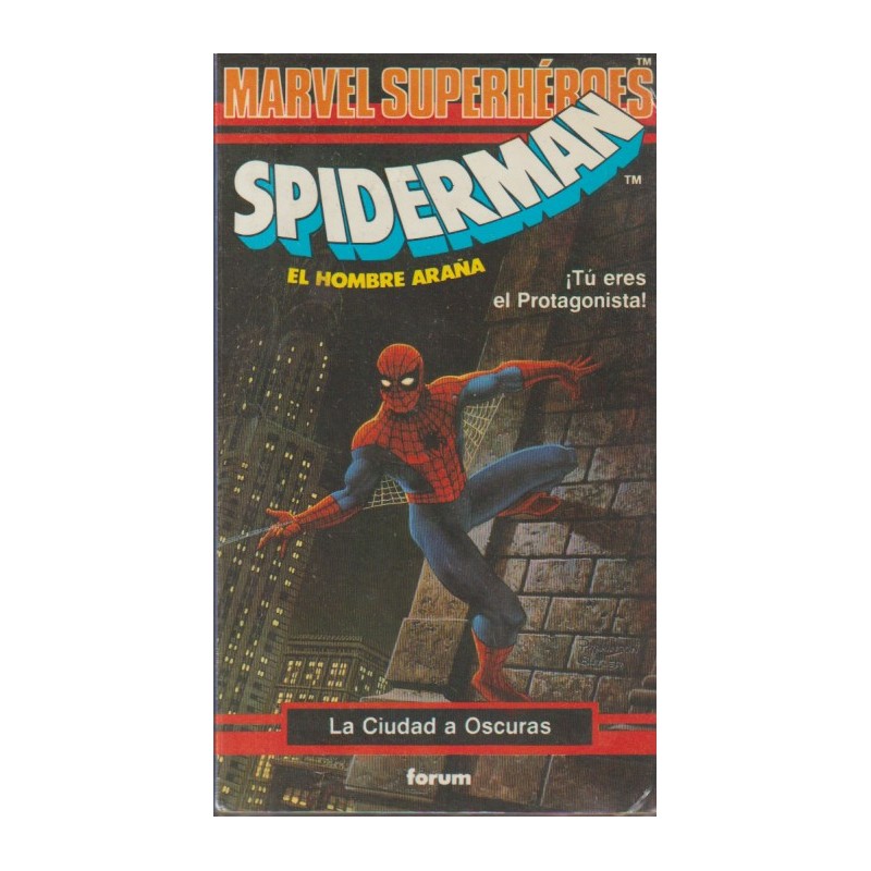 libro juego marvel superheroes tu eres el protagonista nº 1 spiderman la ciudad a oscuras