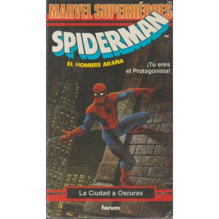 libro juego marvel superheroes tu eres el protagonista nº 1 spiderman la ciudad a oscuras