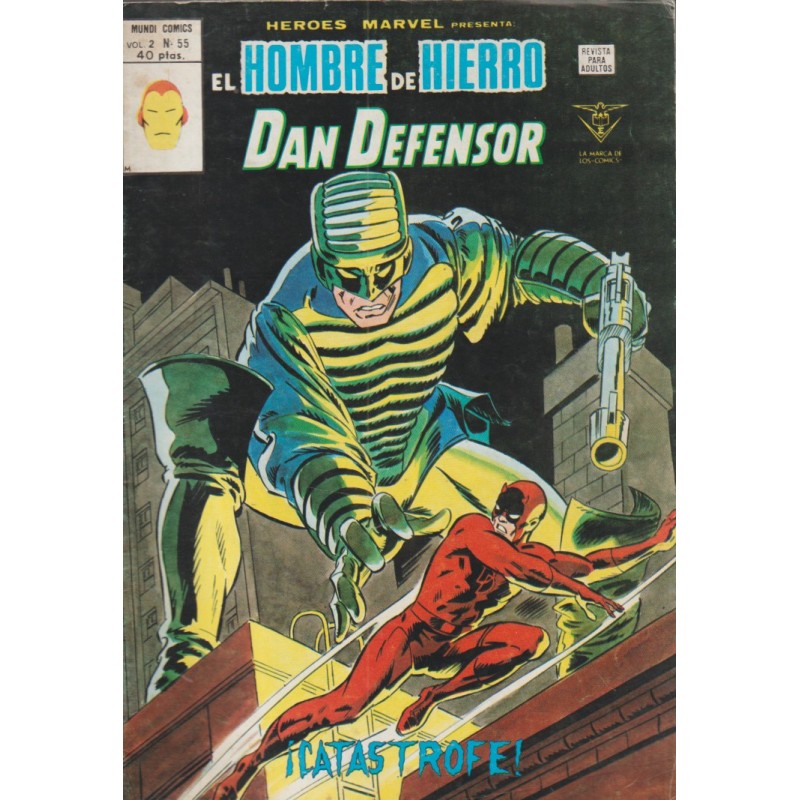 HEROES MARVEL PRESENTA VOL.2 ED.VERTICE Nº 55 HOMBRE DE HIERRO Y DAN DEFENSOR : ¡ CATASTROFE ¡