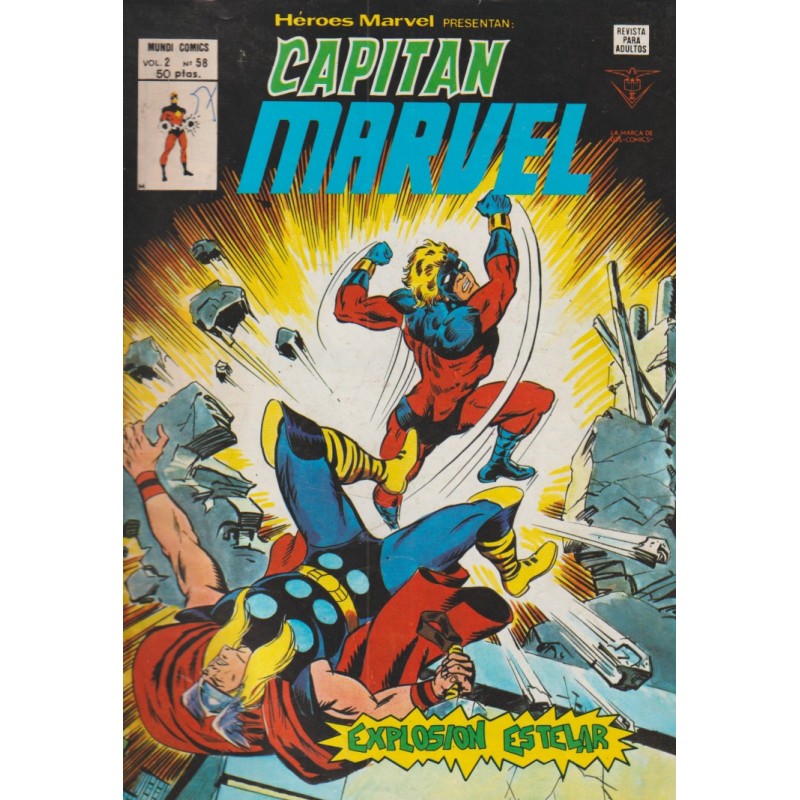 HEROES MARVEL PRESENTA VOL.2 ED.VERTICE Nº 58 CAPITAN MARVEL  : EXPLOSION ESTELAR