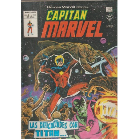 HEROES MARVEL PRESENTA VOL.2 ED.VERTICE Nº 59 CAPITAN MARVEL : LAS DIFICULTADES CON TITAN ...