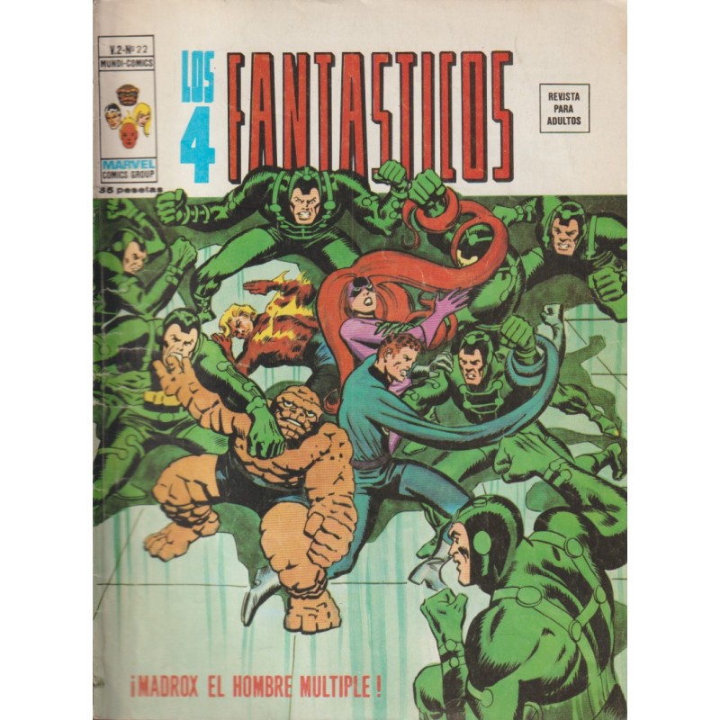 LOS 4 FANTASTICOS ED.VERTICE VOL.2 Nº 22 MADROX EL HOMBRE MULTIPLE ( ORIGEN )