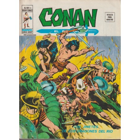 CONAN EL BARBARO VOL.2 ED.VERTICE Nº 13 Y 14 INCIDENTE EN ARGOS Y LOS JINETES DE LOS DRAGONES DEL RIO ( 1ª APARICION DE BELIT EN ESPAÑA )