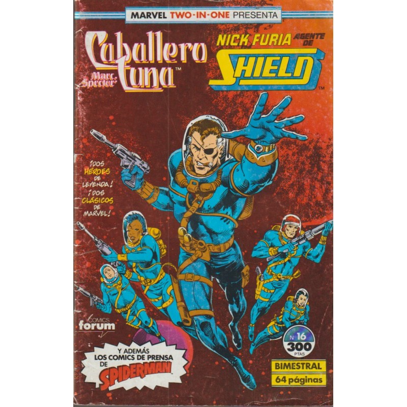 MARVEL TWO-IN-ONE CABALLERO LUNA NICK FURIA AGENTE DE SHIELD Nº 16