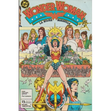 WONDER WOMAN ED.ZINCO DE GEORGE PEREZ Nº 1 AL 17 , EXCELENTE ESTADO PERO PROCEDENTES DE RETAPADO