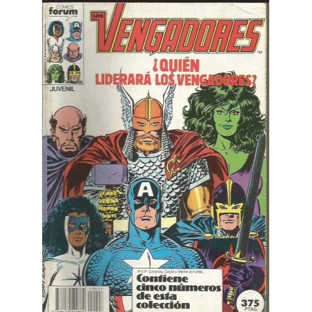 LOS VENGADORES VOL.1 ED.FORUM ,NUMEROS 71 AL 75 RETAPADO