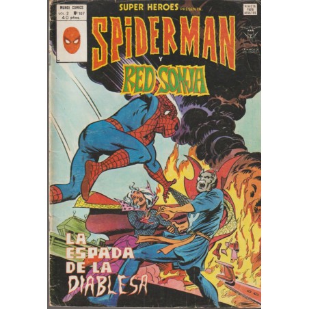 SUPER HEROES PRESENTA VERTICE VOL.2  n. 107 SPIDERMAN Y RED SONJA - LA ESPADA DE LA DIABLESA