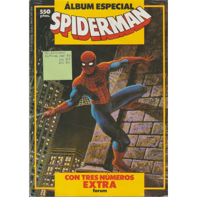 ALBUM ESPECIAL SPIDERMAN CON TRES NUMEROS EXTRAS PRIMAVERA , VERANO Y NAVIDAD 1987 : ACE 1 Y 2 MAS EL ESCORPION ENCUENTRA NOVIA