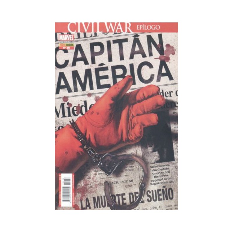 CAPITAN AMERICA VOL.7 Nº 26 CIVIL WAR EPILOGO LA MUERTE DEL CAPITAN AMERICA