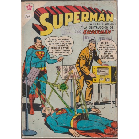 SUPERMAN Nº 167 ED.NOVARO : LA DESTRUCCION DE SUPERMAN