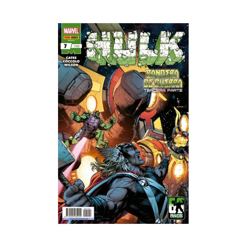 HULK ED.PANINI VOL.2 Nº 122 Y 123 MAS THOR Nº 133 BANDERA DE GUERRA 3ª Y 4ª PARTE Y FINAL