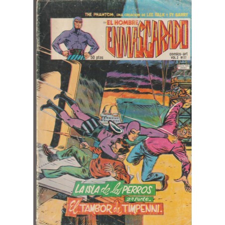 EL HOMBRE ENMASCARADO ED.VERTICE VOL.2 Nº 27 LA ISLA DE LOS PERROS 2ª PARTE Y EL TAMBOR DE TIMPENI